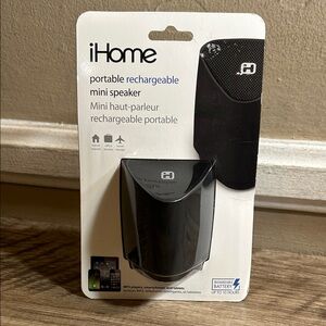 iHome Black Portable Rechargeable Mini